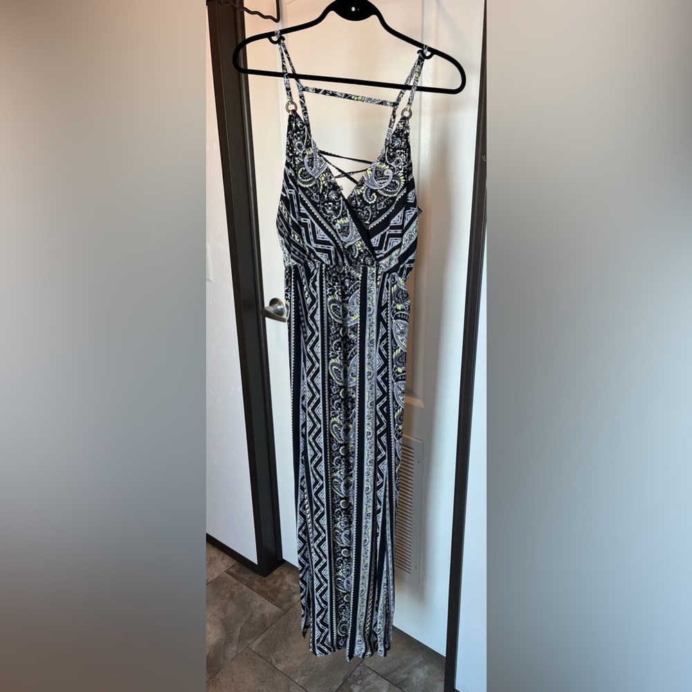 Strappy Miss Me long paisley dress